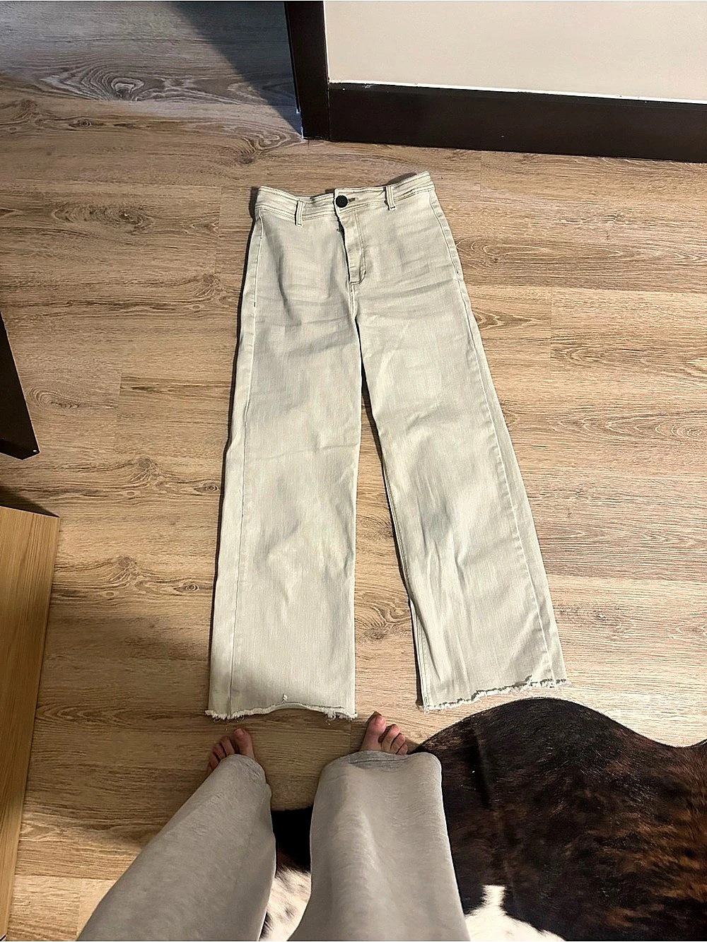 OAT Wide Leg Jeans in Green